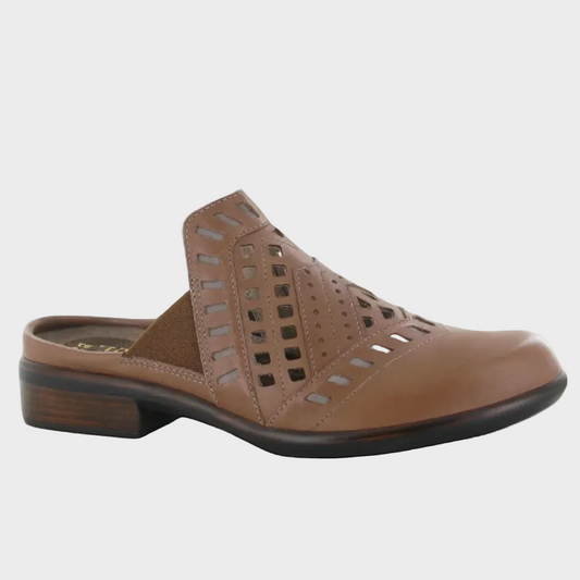 Naot Sharkia Mocha Leather Mule - Last Pair Size 37