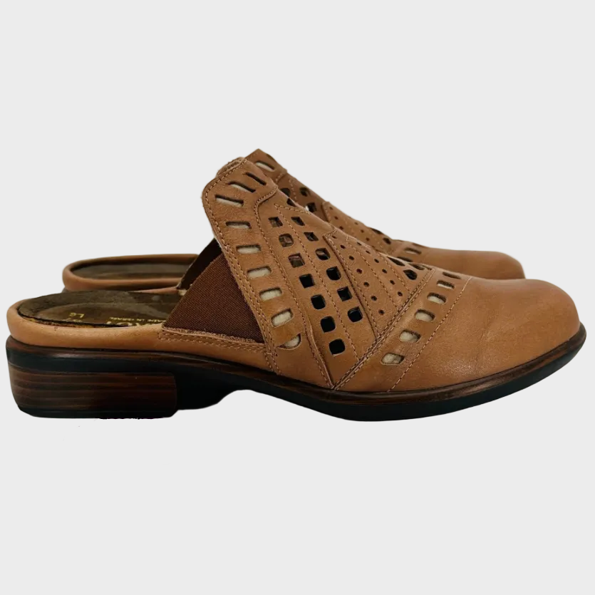 Naot Sharkia Mocha Leather Mule - Last Pair Size 37
