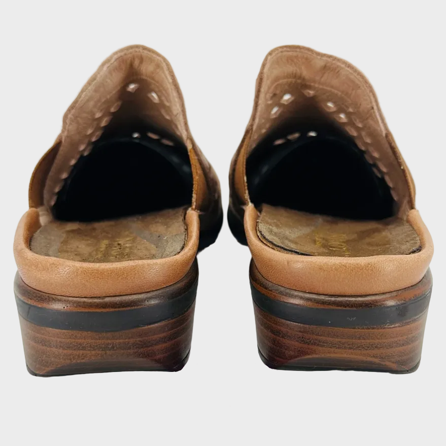 Naot Sharkia Mocha Leather Mule - Last Pair Size 37