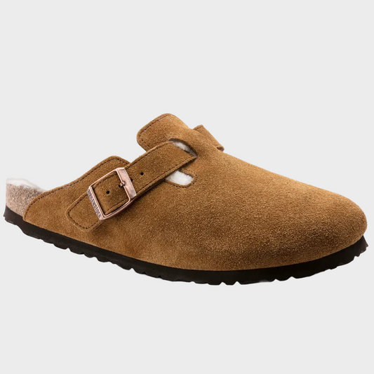 Birkenstock Boston Mink Shearling Suede Clog