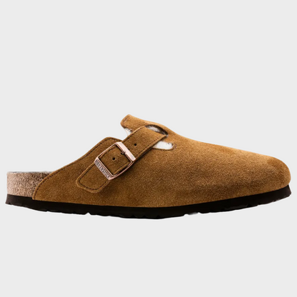 Birkenstock Boston Mink Shearling Suede Clog