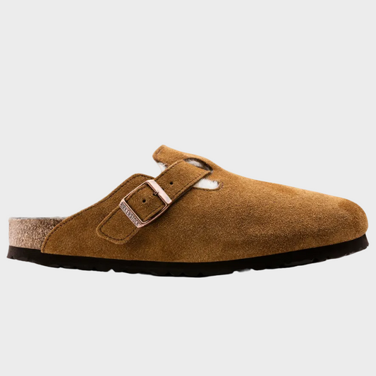 Birkenstock Boston Mink Shearling Suede Clog