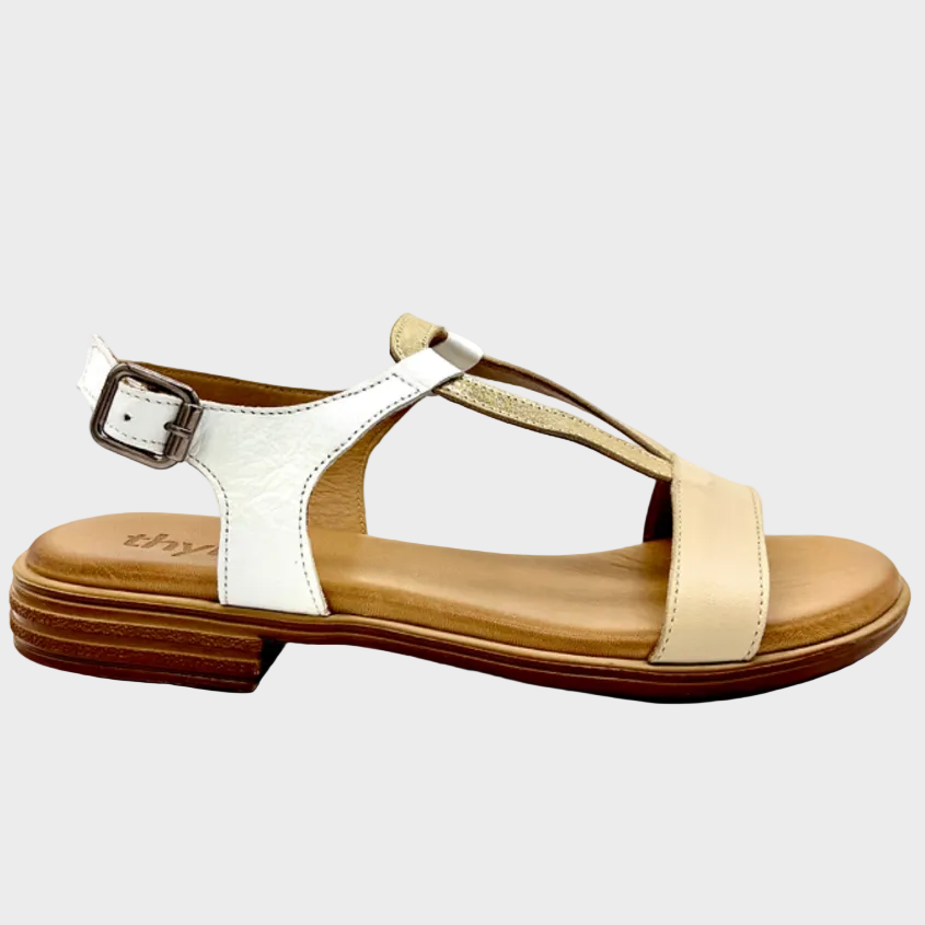Thyme&Co. Plaid Elegant Multi Leather Sandal