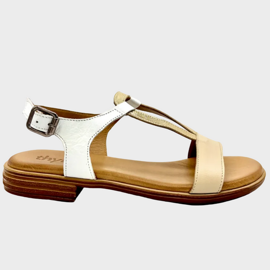 Thyme&Co. Plaid Elegant Multi Leather Sandal