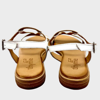 Thyme&Co. Plaid Elegant Multi Leather Sandal