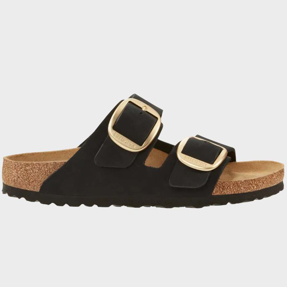Birkenstock Arizona Big Buckle Black Nubuck Leather Sandal
