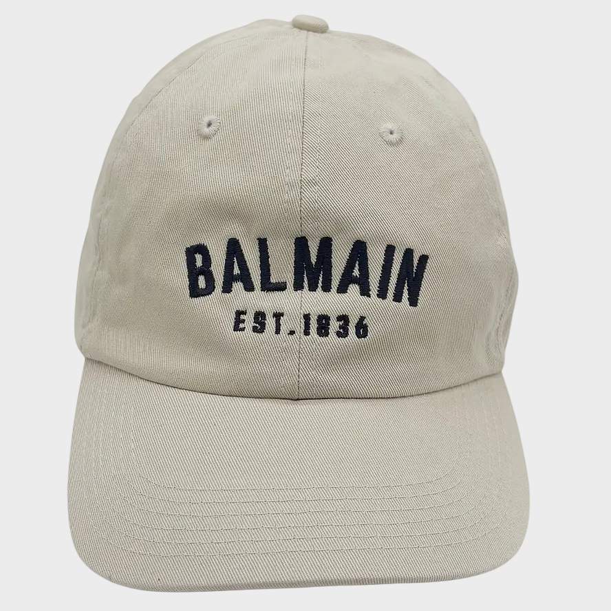 BALMAIN EST.1836 Stone Brushed Cotton Cap