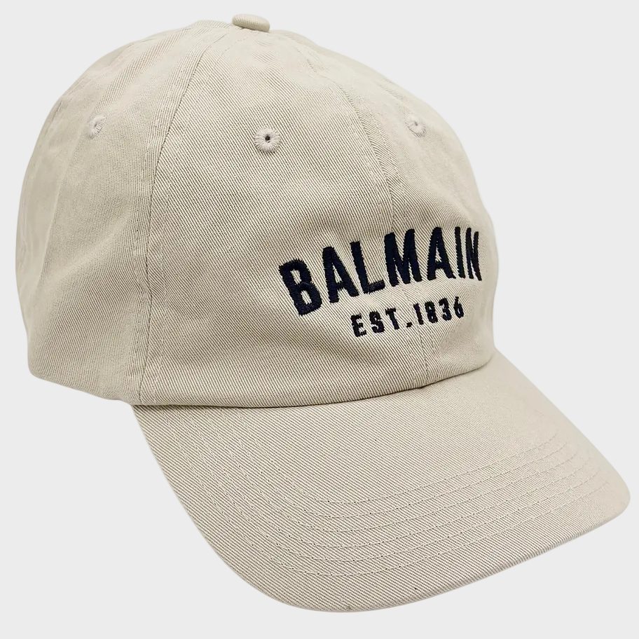 BALMAIN EST.1836 Stone Brushed Cotton Cap
