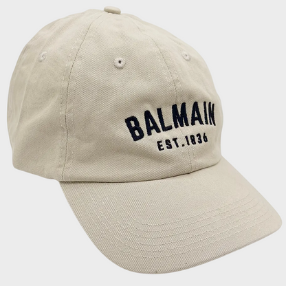 BALMAIN EST.1836 Stone Brushed Cotton Cap