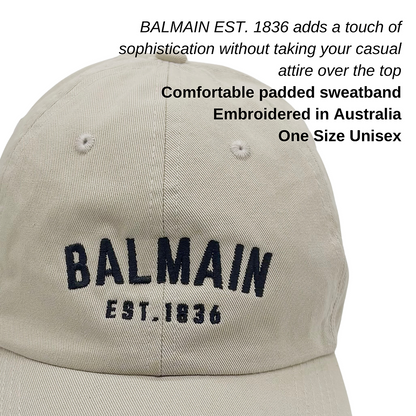 BALMAIN EST.1836 Stone Brushed Cotton Cap