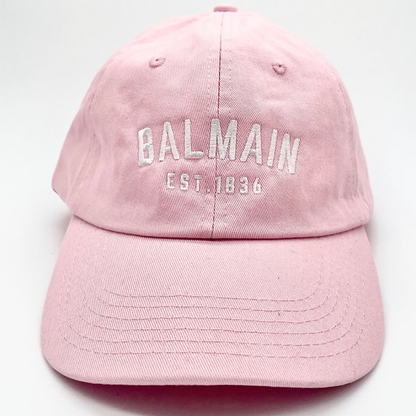 BALMAIN EST.1836 Pink Brushed Cotton Cap
