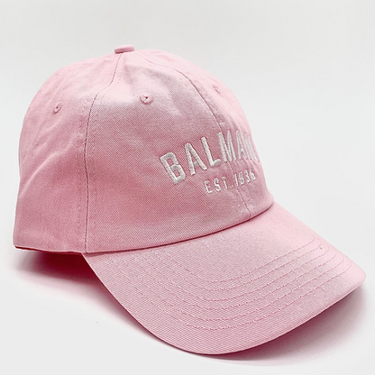 BALMAIN EST.1836 Pink Brushed Cotton Cap