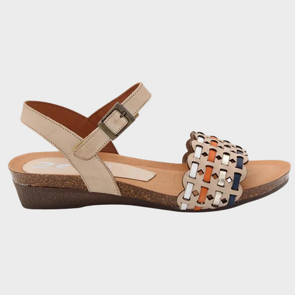 ZETA Odette Beige Multi Sandal