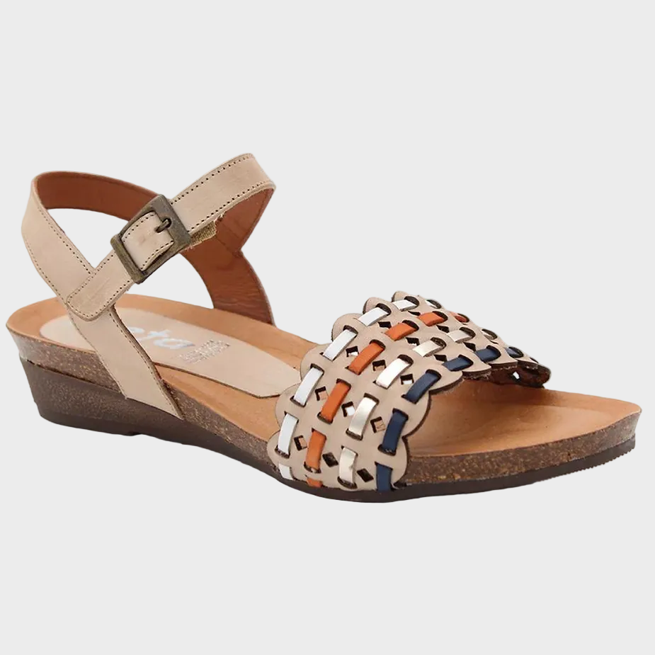 ZETA Odette Beige Multi Sandal