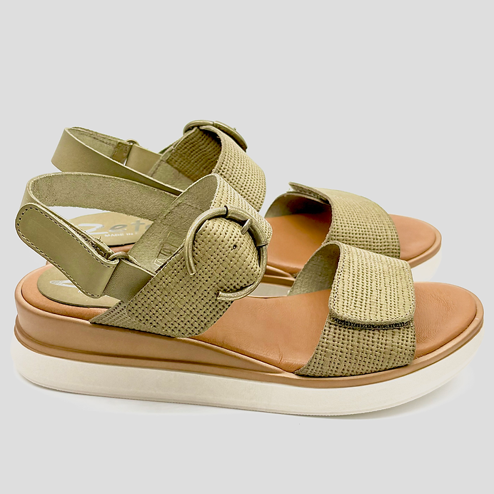 ZETA Dance Wasabi Green Leather Sandal