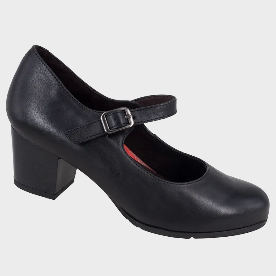 Thyme&Co. Black Mary-Jane Heel Comfort Heel