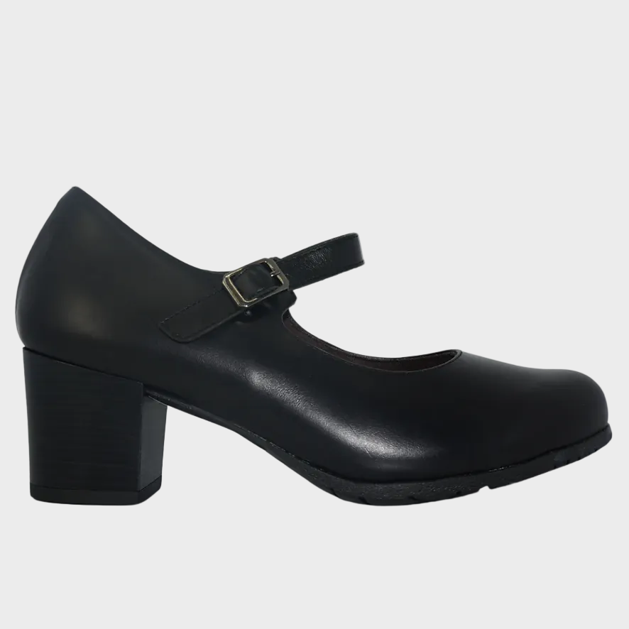 Thyme&Co. Black Mary-Jane Heel Comfort Heel