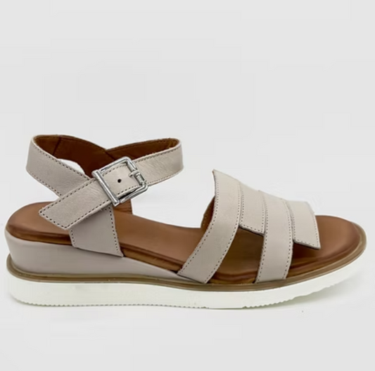 Thyme&Co. Ludo Taupe Leather Sandal