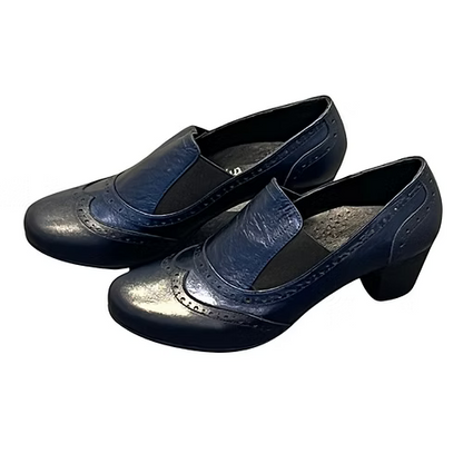 Thyme and Co Steph Navy Brogue Heel