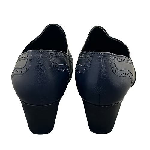 Thyme and Co Steph Navy Brogue Heel