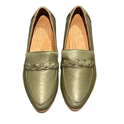 Thyme&Co. Finest Green or Black Leather Loafer