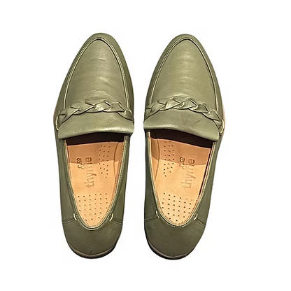 Thyme&Co. Finest Green or Black Leather Loafer