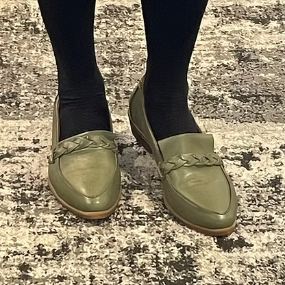 Thyme&Co. Finest Green or Black Leather Loafer