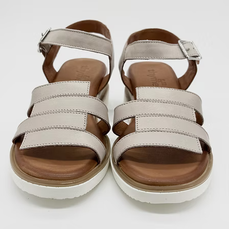 Thyme&Co. Ludo Taupe Leather Sandal