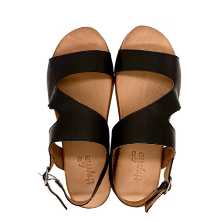Thyme&Co. Tromp Black Sandal