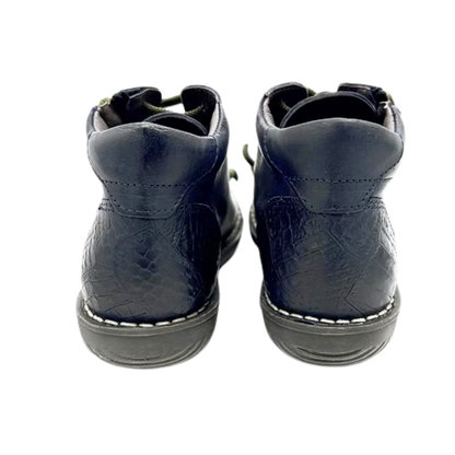 Zeta Madge Navy Leather Boot