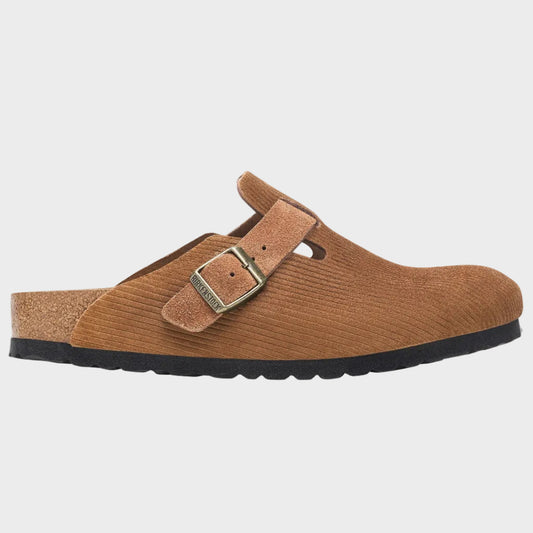 Birkenstock Boston Dark Tea Corduroy Suede Clog - Last Pair Size 37
