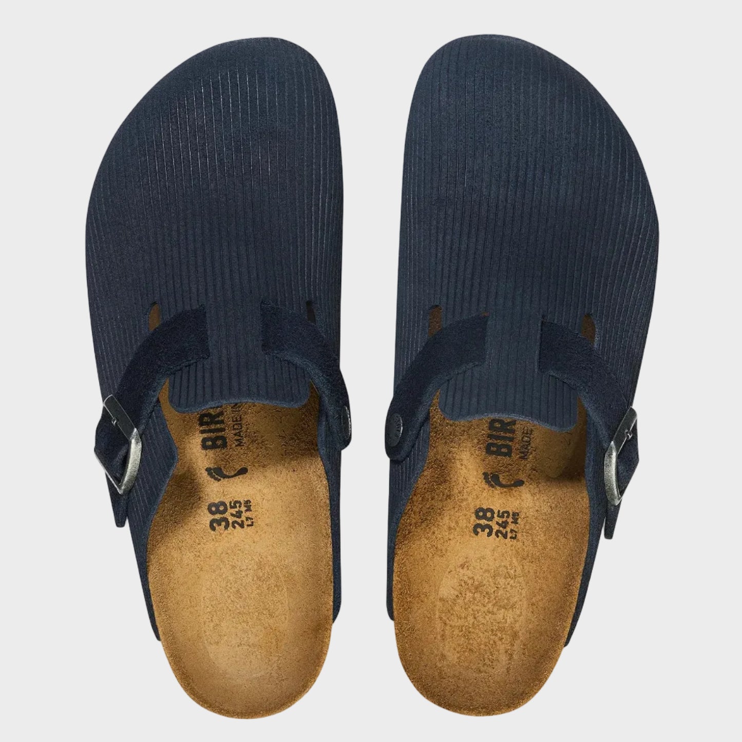 Birkenstock Boston Midnight Navy Corduroy Suede Clog - Last Pair Size 39