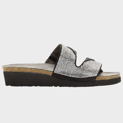 NAOT Mila Black Silver Slide