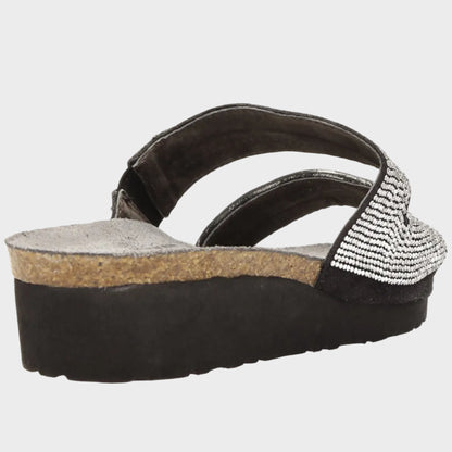 NAOT Mila Black Silver Slide