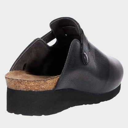 NAOT Autumn Black Leather Clog