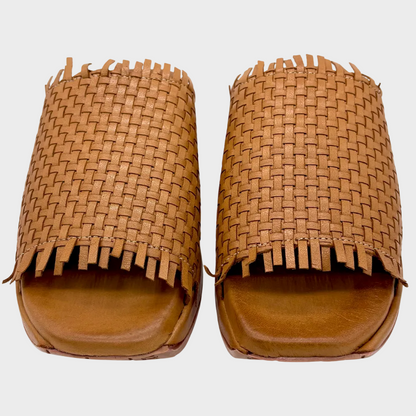 Thyme&Co. Veil Tan Leather Comfort Slide