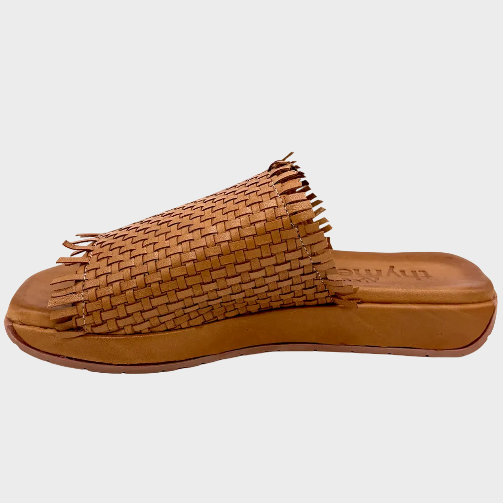 Thyme&Co. Veil Tan Leather Comfort Slide