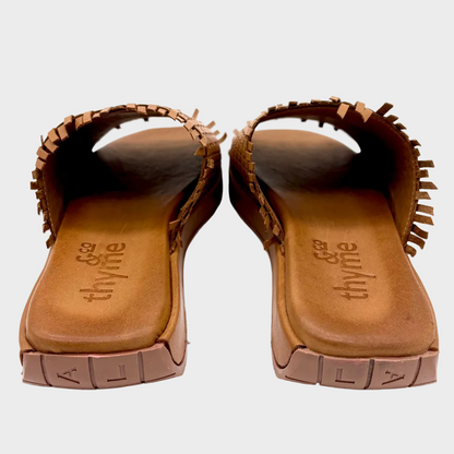 Thyme&Co. Veil Tan Leather Comfort Slide